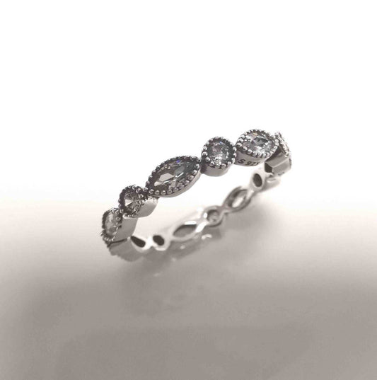 Anillo Plata925 Cintillo Rodondo y Ovalo Circones