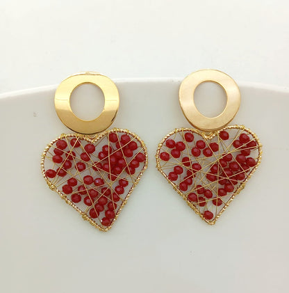 Aro Bañ Dor. Corazon Con Piedras o Con Cristales