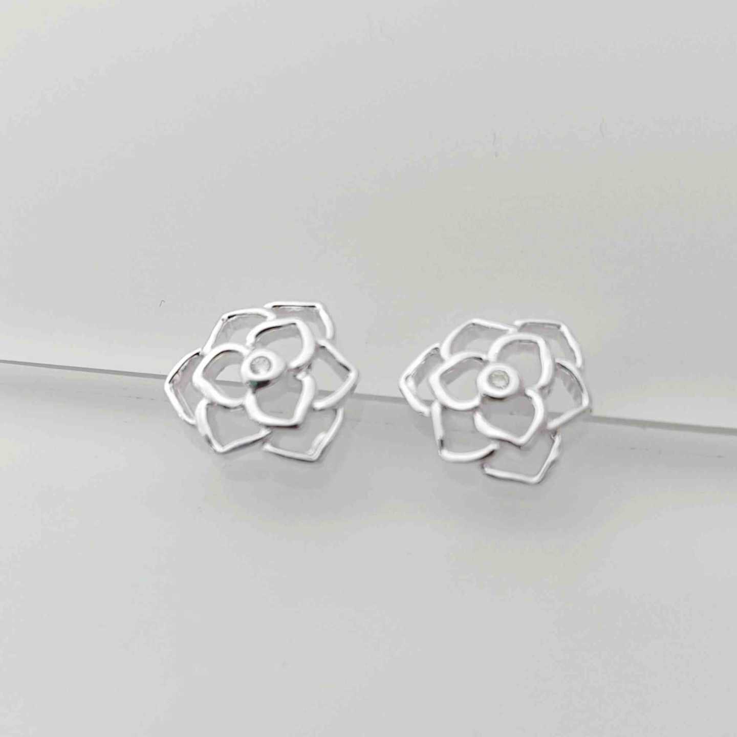 Aro Plata925 Circon Entre Flor