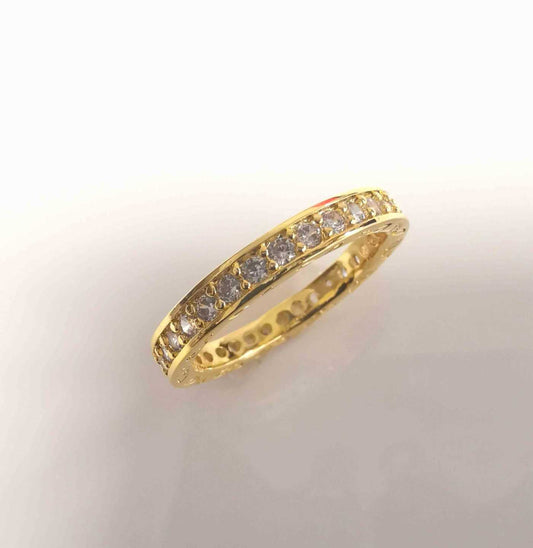 Anillo Bañado Oro Cuadrada Circones Sinfin