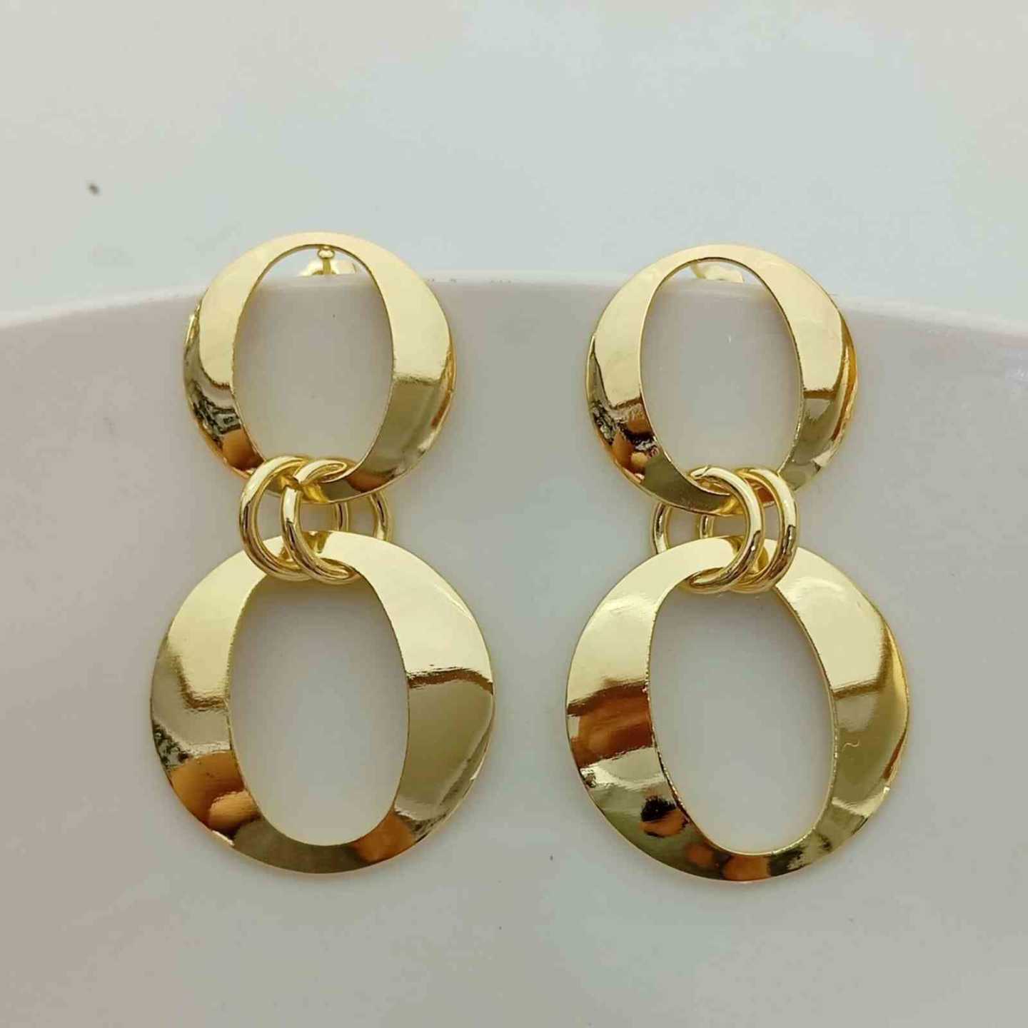 Aro Bañado en Oro 18k  Circulo Colgante Circulo 