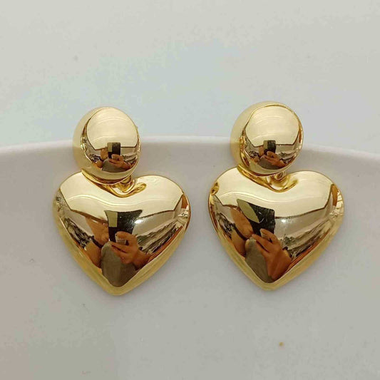 Aro Bañado en Oro 18k Corazon Hueco Liso