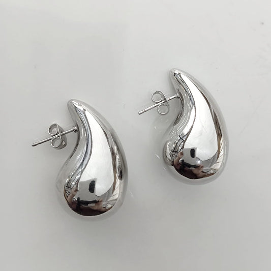 Aro Bañado Plata Gota Grande 32mm