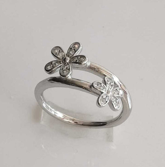 Anillo Plata925 Flores Circones