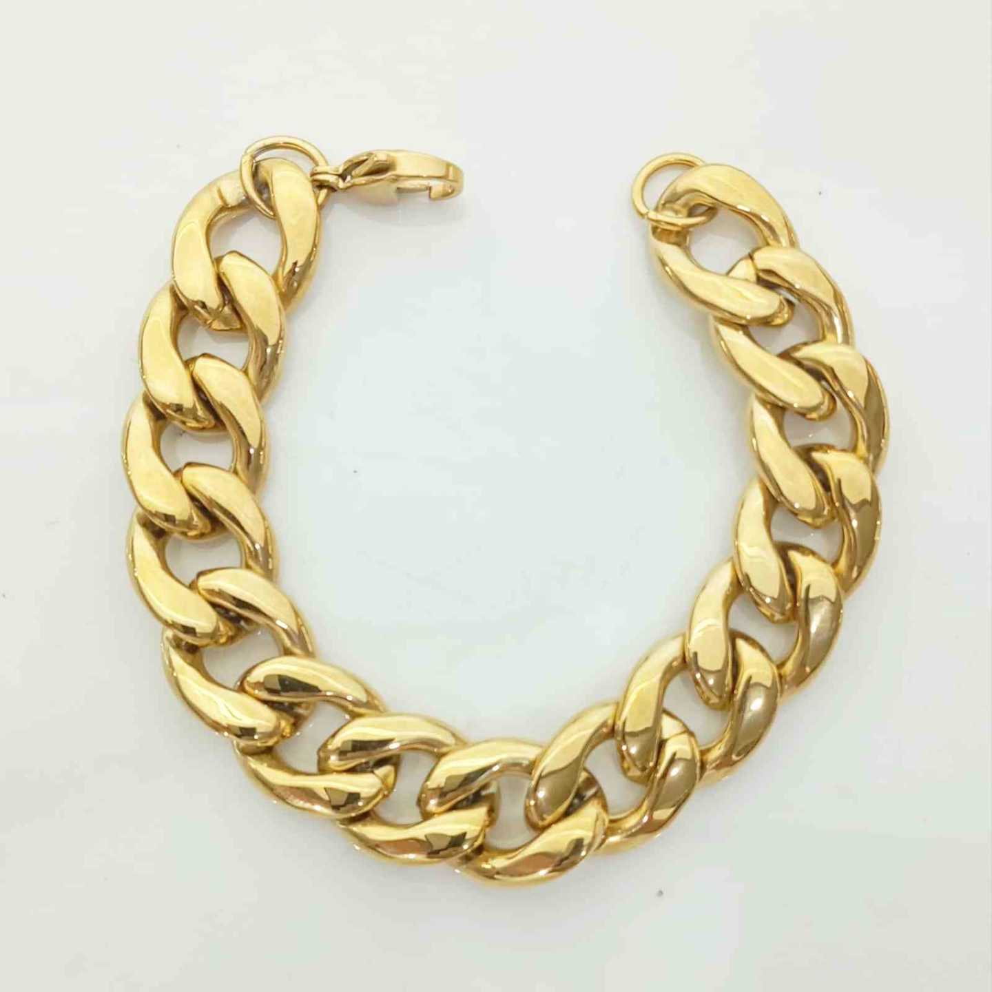 Pulsera de Acero Dorado Cartiel 3:1 14mm 