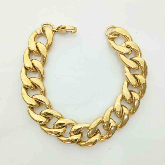 Pulsera de Acero Dorado Cartiel 3:1 14mm 