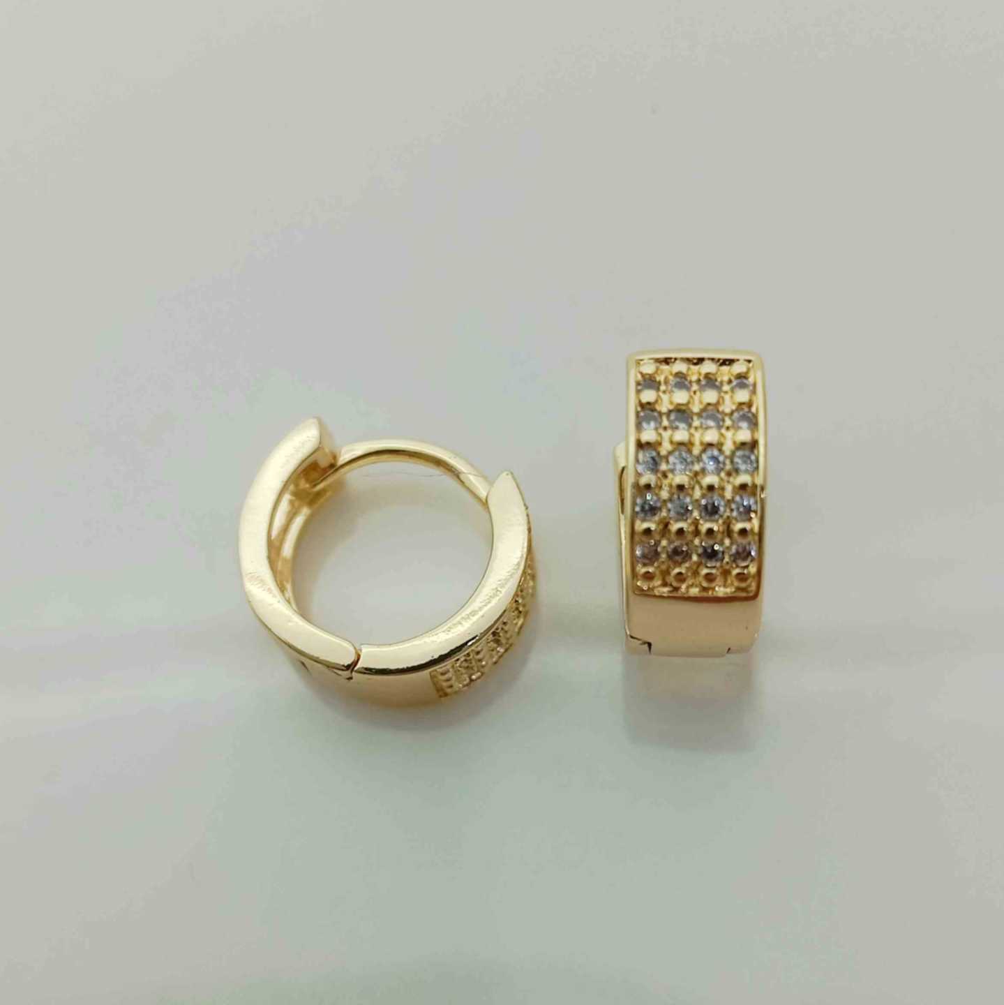 Aro Bañado en Oro 18K Argolla Circones Full