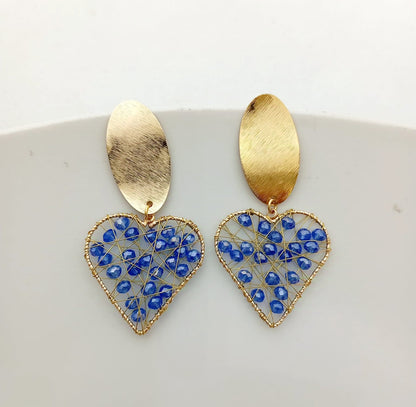 Aro Bañ Dor. Corazon Con Piedras o Con Cristales