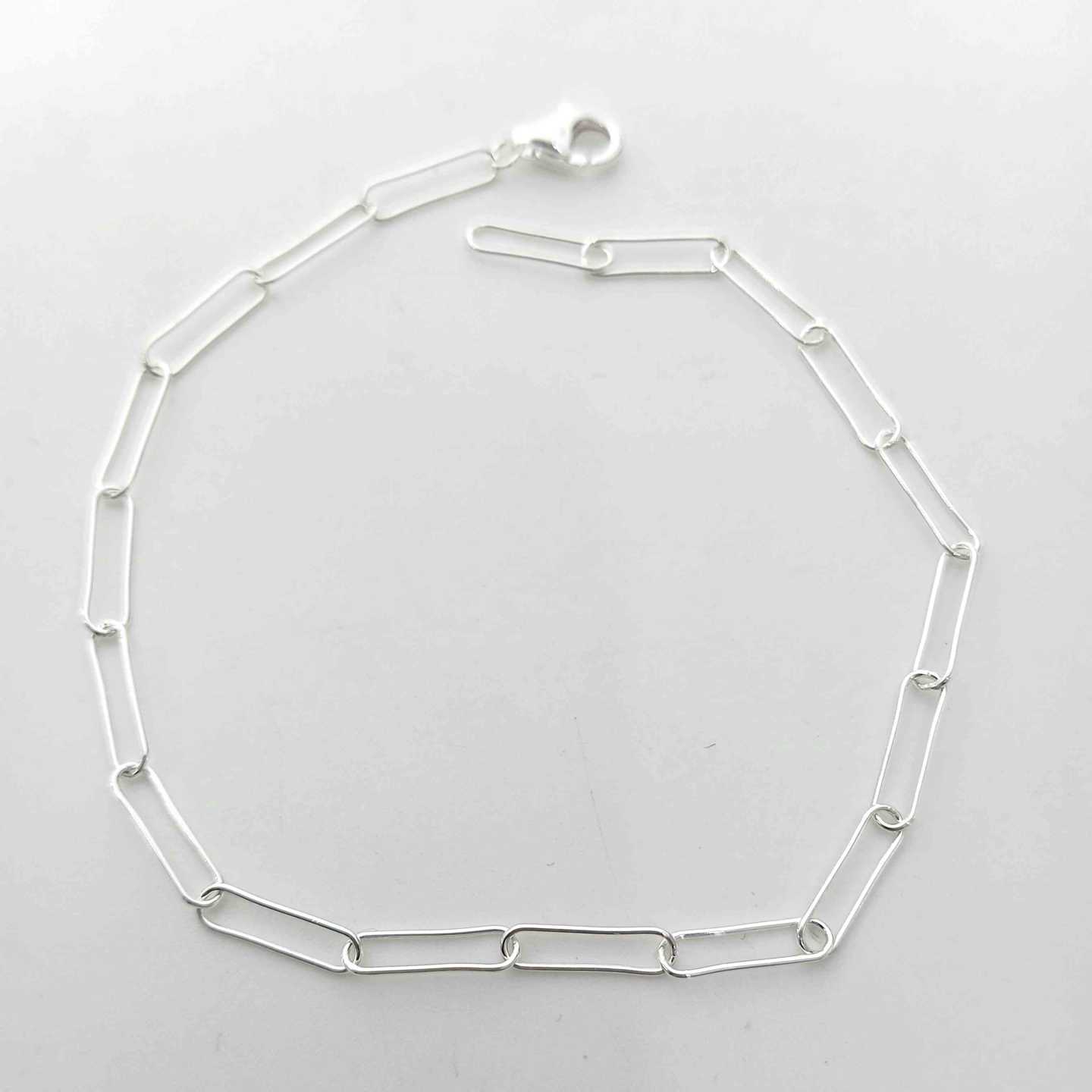 Pulsera Plata925 Cadena Rectangulo Lisa