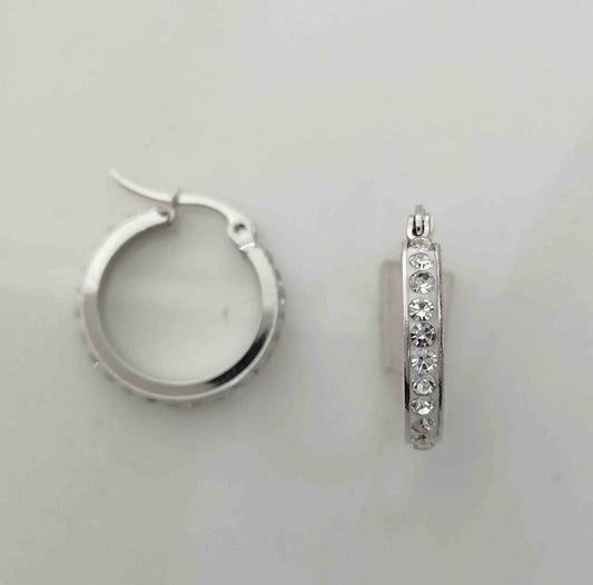 Aro Plateado Argolla Circones 20mm