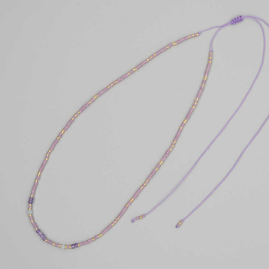 Collar Miyuki Ajustable Morado