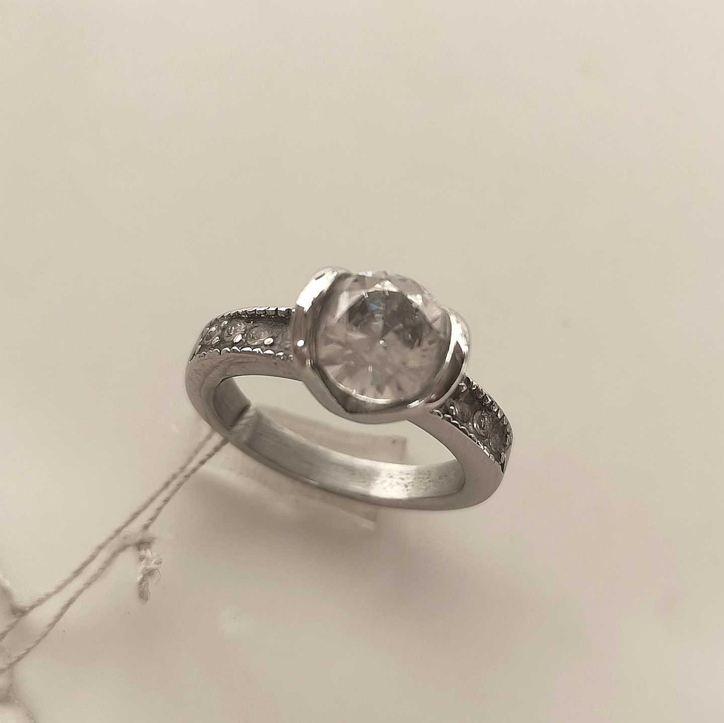 Anillo Plat.Solitario Circon G