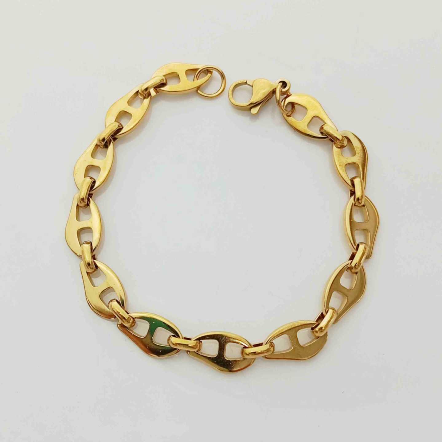 Pulsera Dorado y Plateada Ovalos Irrecular