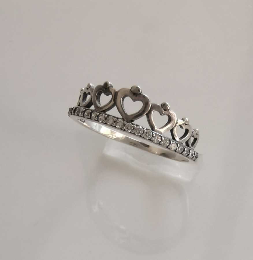 Anillo Plata925 Corona Circones Corazon
