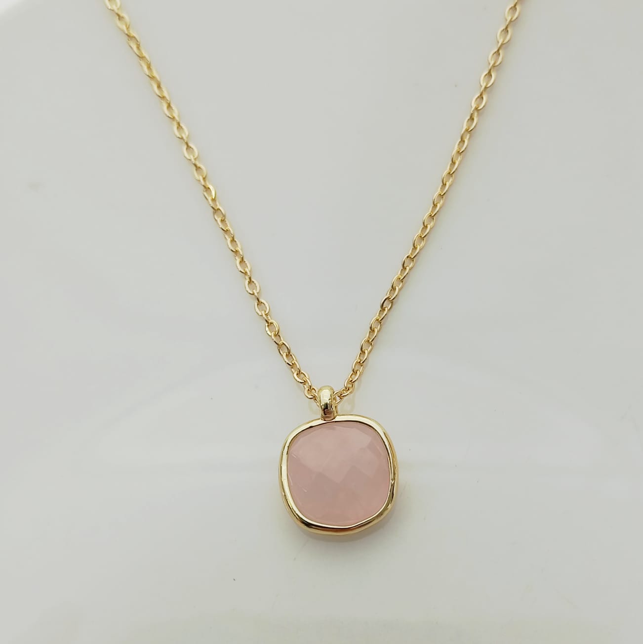 Collar Bañado en Oro 18K Colgante Piedras
