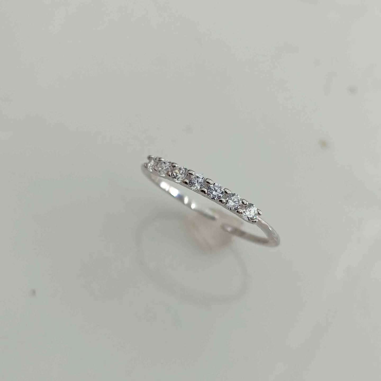 Anillo Plata925 7 Circones Medio Arenado Abierto