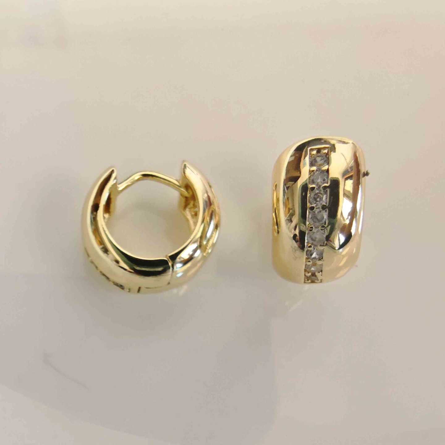 Aro Argolla Bañado en Oro 18k y Bañado En Plata Circones 13x7cm