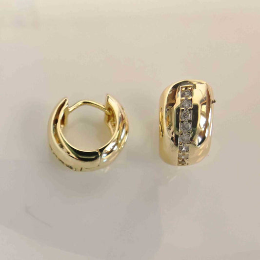 Aro Argolla Bañado en Oro 18k y Bañado En Plata Circones 13x7cm