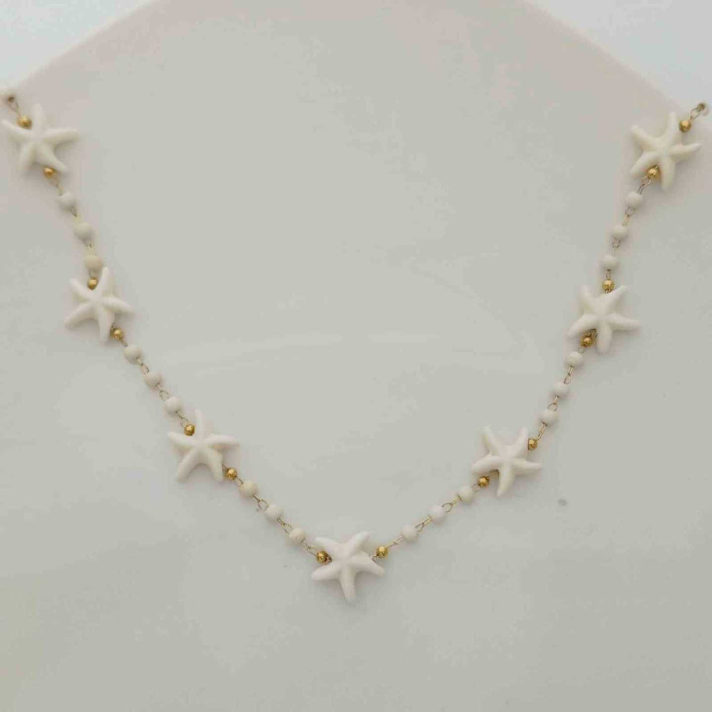 Collar Acero Dorado Estrella del Mar 