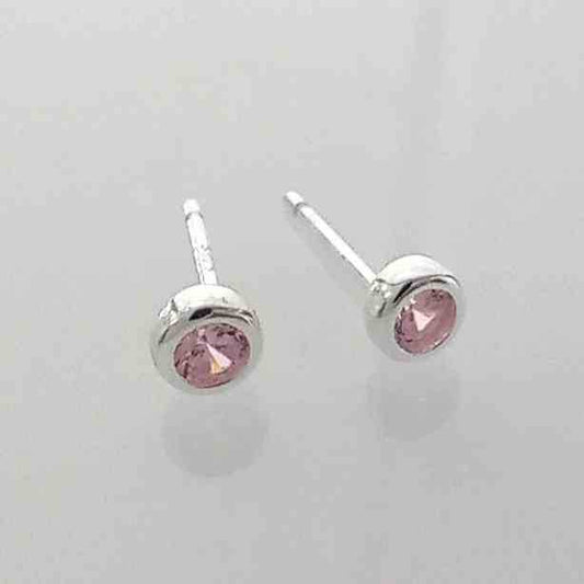 Aro Plata925 Punto Luz Rosado 4mm
