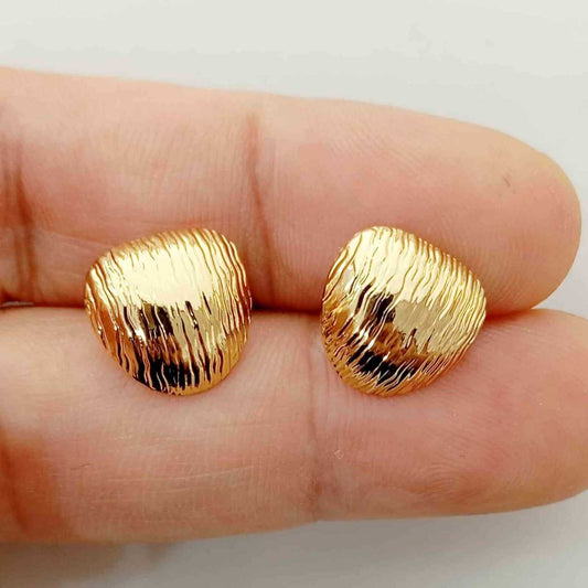 Aro de Acero Quirúrgico Dorado Corazon Pequeño Satinado