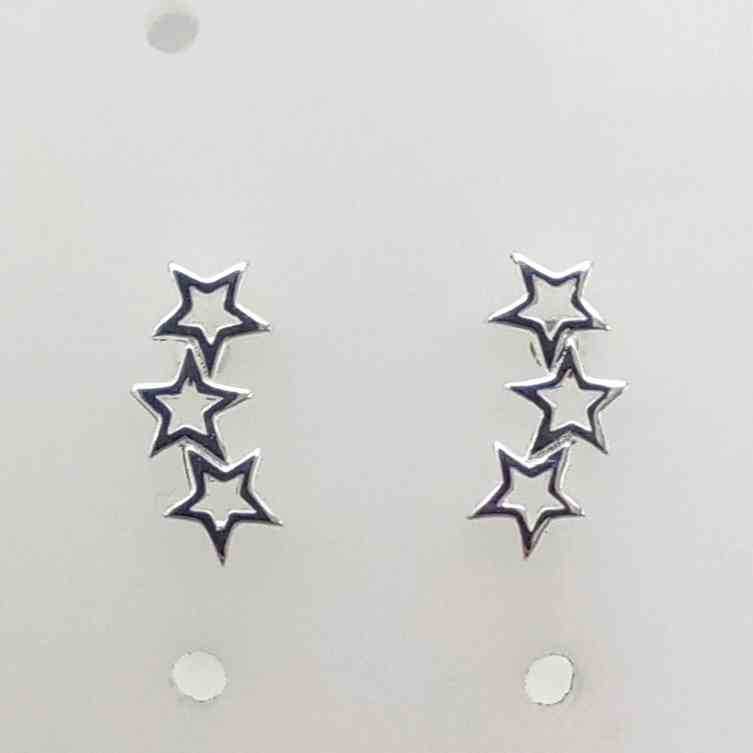 Aro Plata925 3 Estrella en Linea