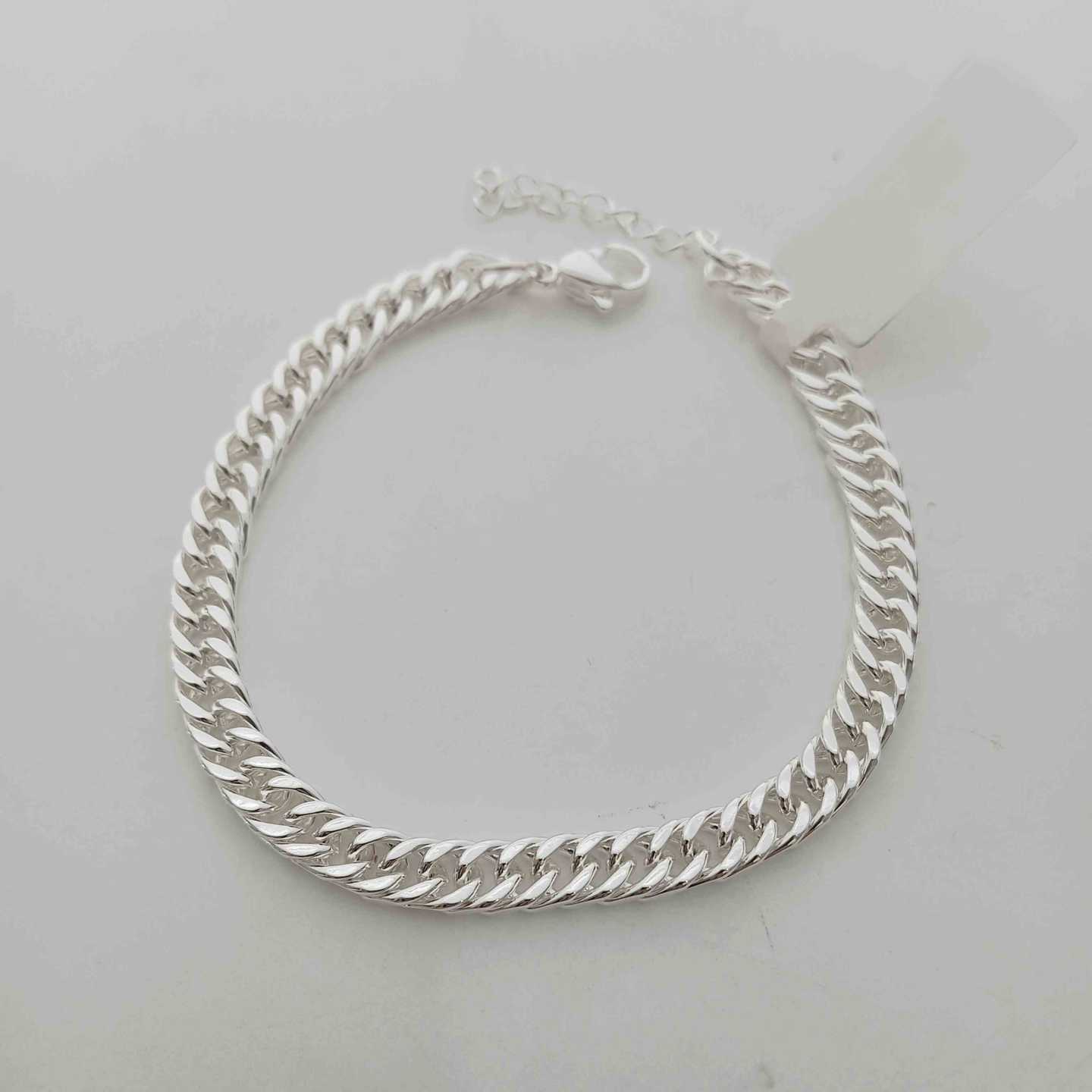 Pulsera Plateada Cartiel 1:1 Ancho