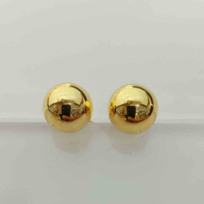 Aro Bañado en Oro 18K Pelota Lisa