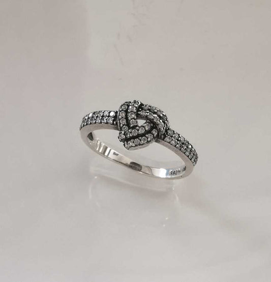 Anillo Plata925 Nudo Doble Cricones
