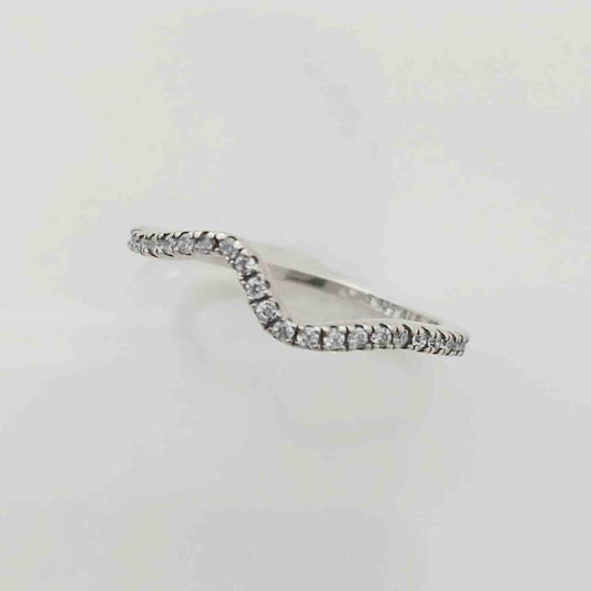 Anillo Plata925 Forma Ondas Circones 
