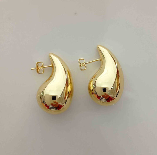Aro Bañado Oro Gota Grande 32mm