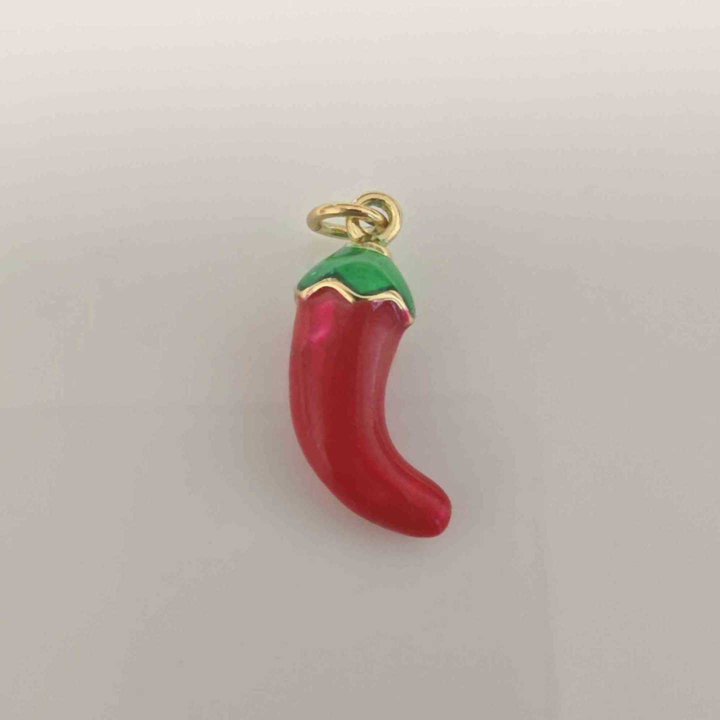 Dije Bañado en Oro 18k Aji Cubo 20x8mm