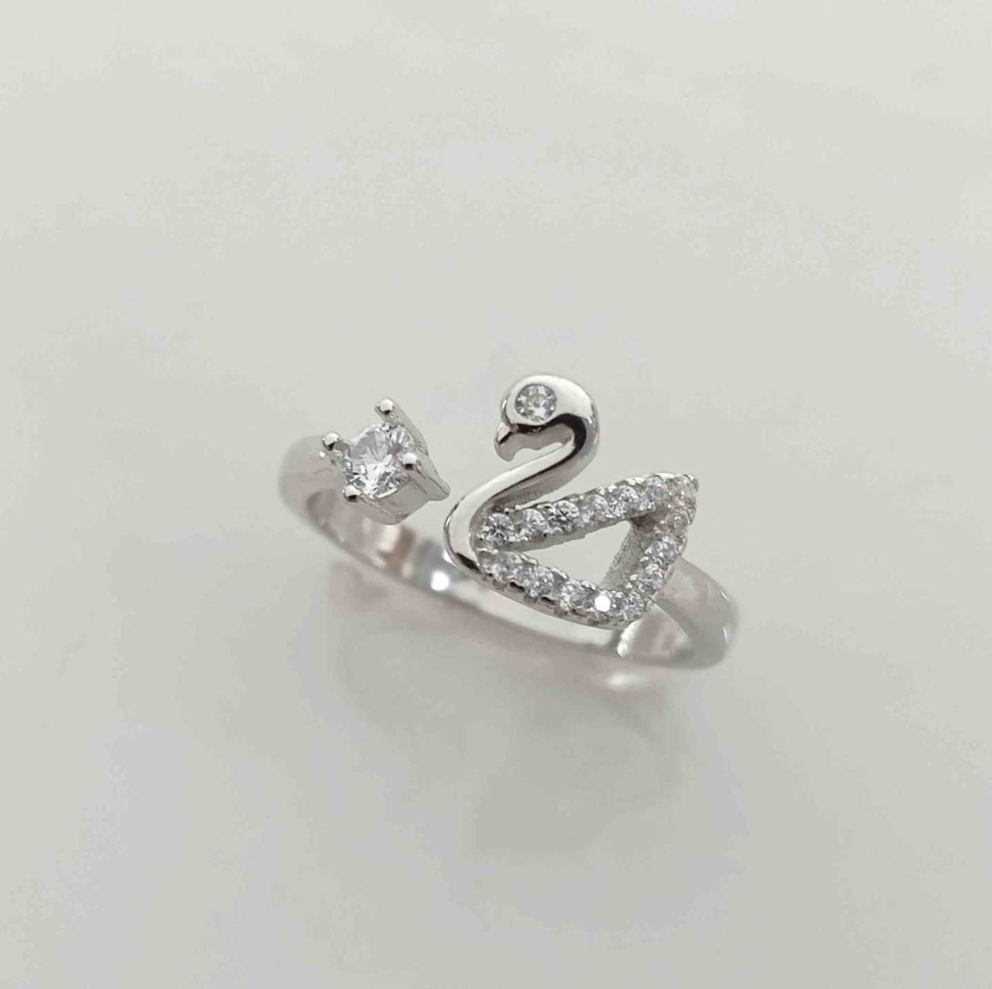Anillo Plata925 Cisne Cricones Ajustable