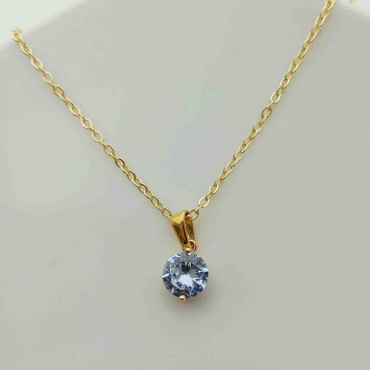 Collar Bañado en Oro 18k Punto Luz Grande