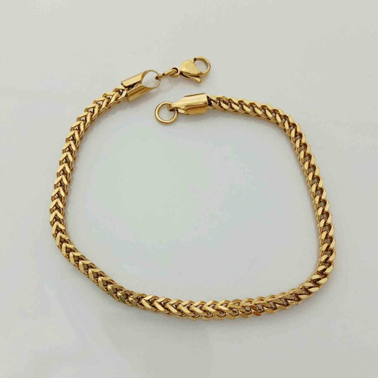 Pulsera Dorado Envejecido Cuadrada