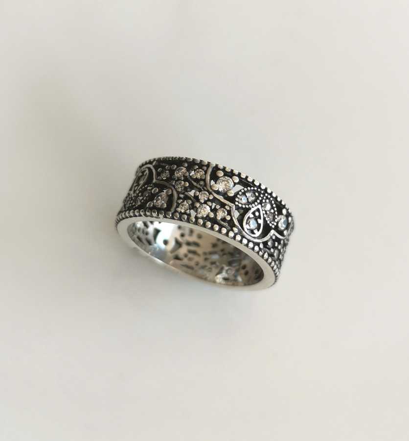 Anillo Plata925 Flores Hierba Sinfin Circones