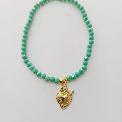 Pulsera Cristales Colgante Dijes Varios