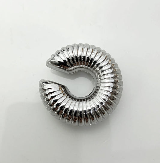 Era Cuff Plateado Gigante Filete de Rosca