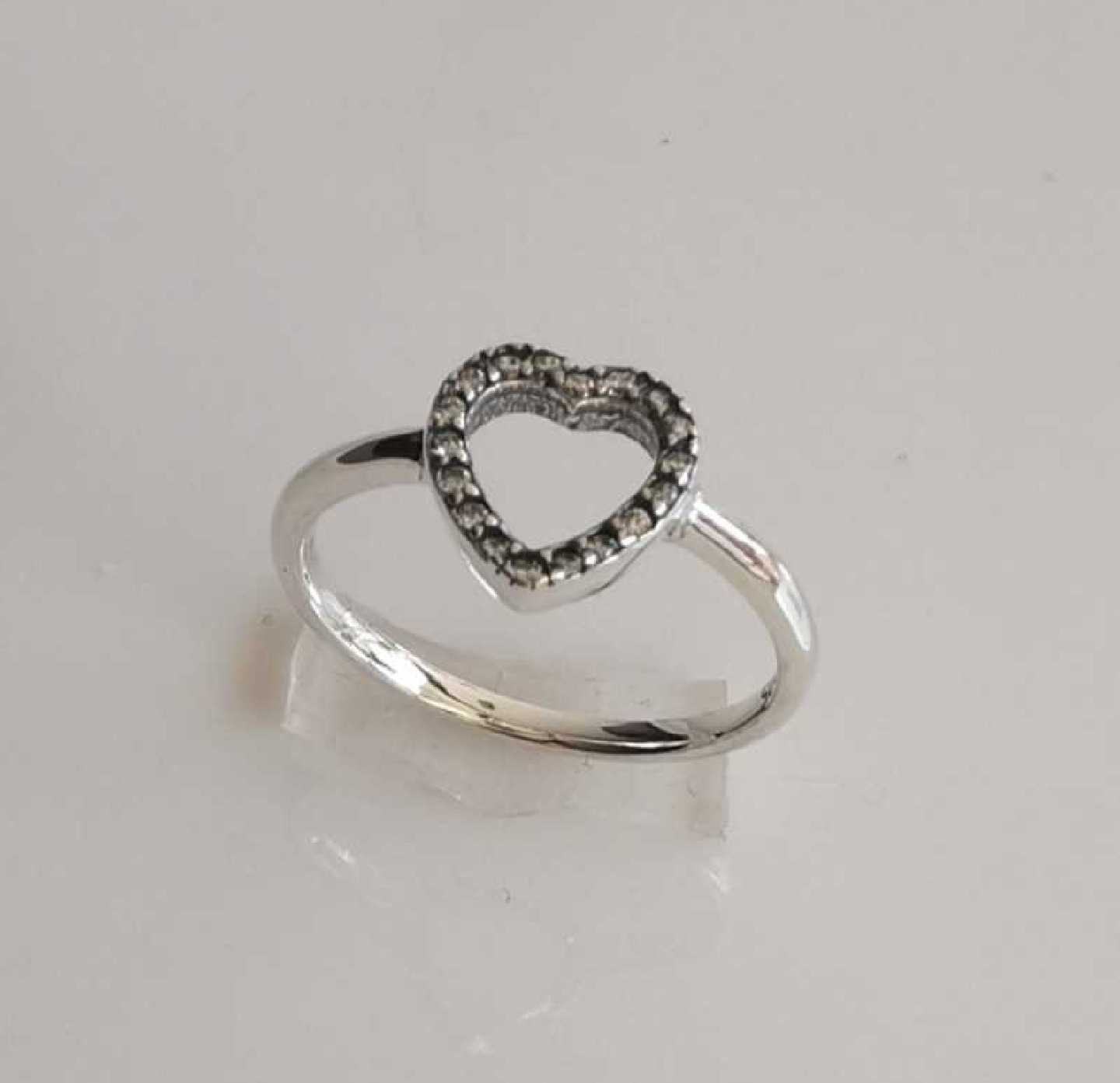Anillo Plata925 Corazon Solitario Cirones