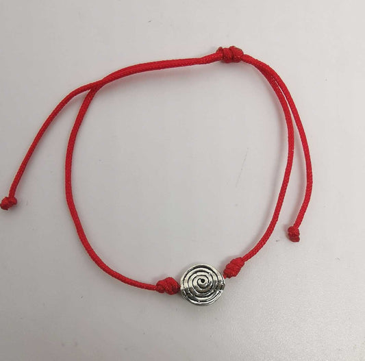 Pulsera Hilo Rojo Con Plata925 Espiral