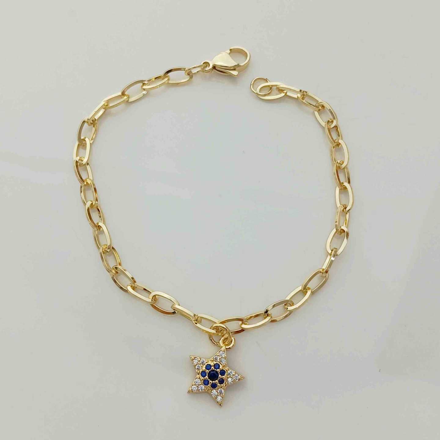 Pulsera Bañado Oro Timon Estrella Mini Circones