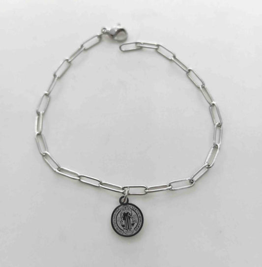 Pulsera Plateado Colgande San Benido