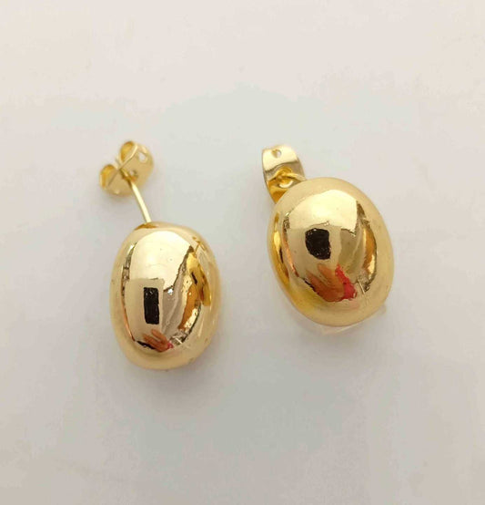Aro Bañado Oro Esfera Elíptica Medio