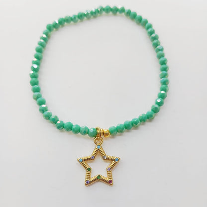 Pulsera Cristales Colgante Dijes Varios