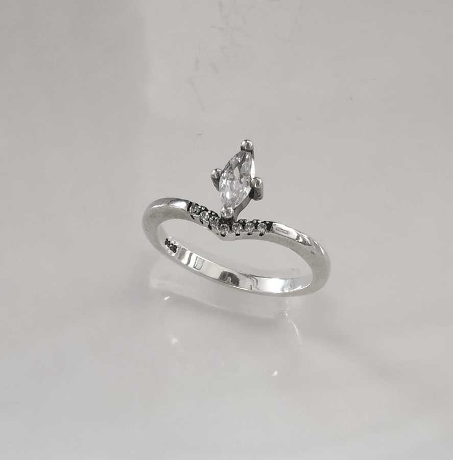 Anillo Plata925 Circon Ovala Solitario