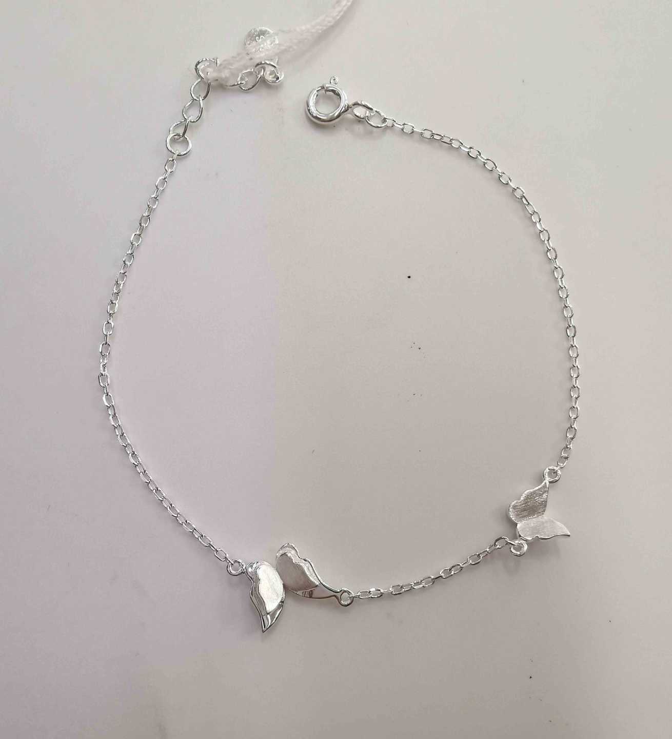 Pulsera Plata925 2 Mariposa