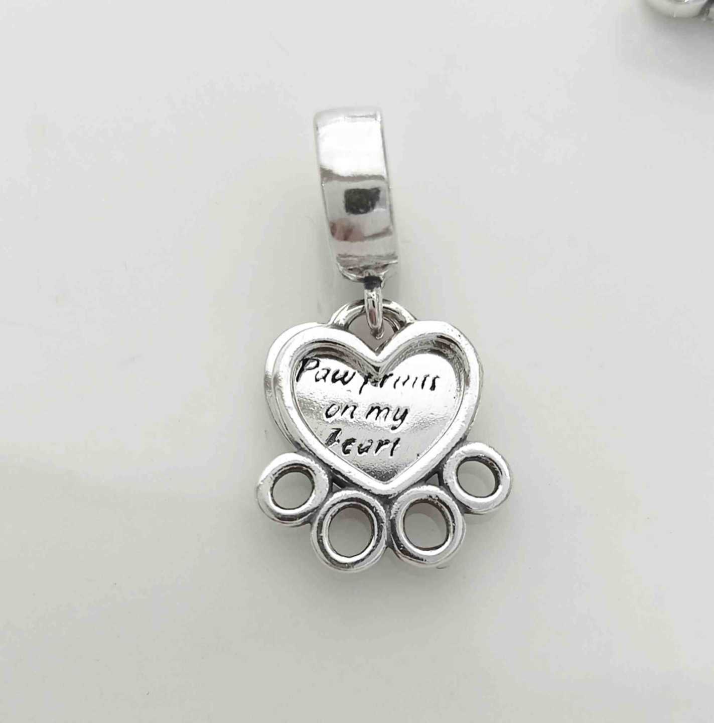 Chiche Plata925 Colgante Corazon y Pata