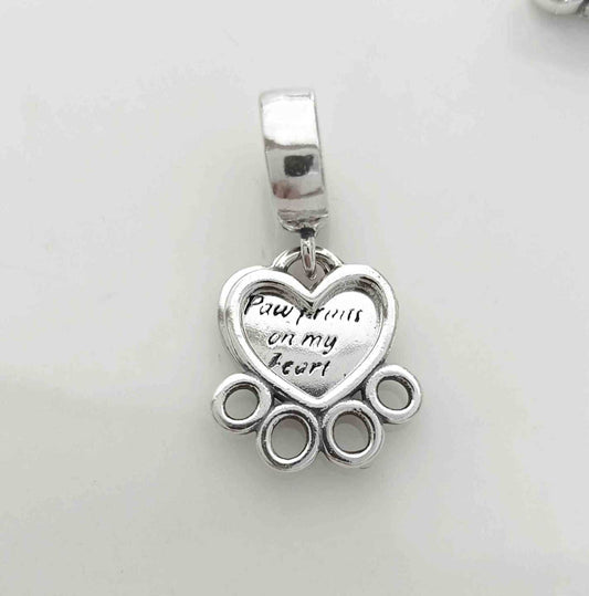 Chiche Plata925 Colgante Corazon y Pata