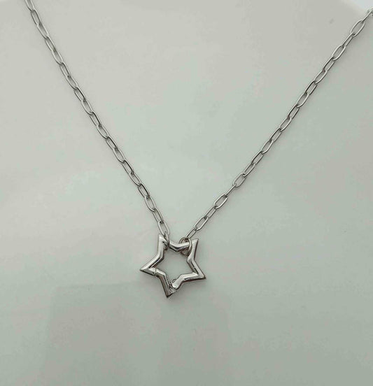 Collar Plateada Estrella