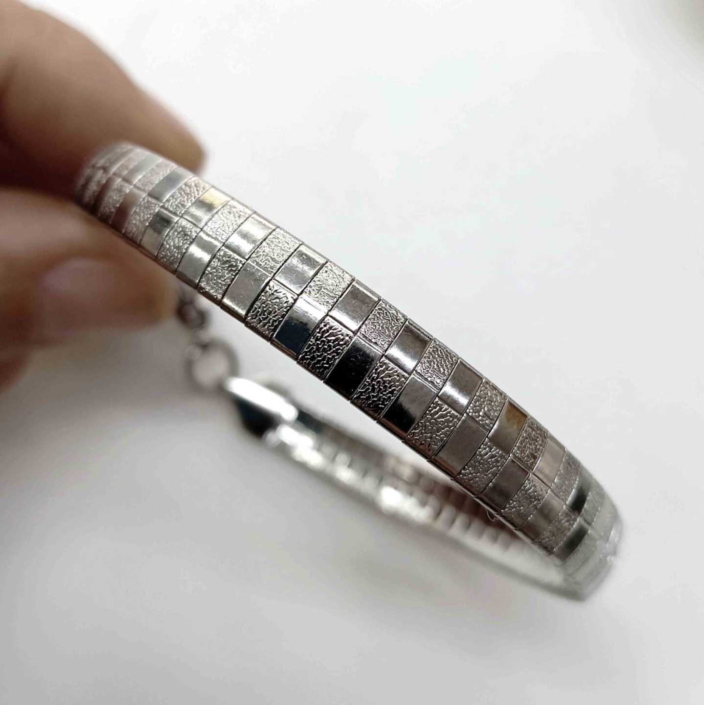 Pulsera Dorada Y Plateada Cinta Calado